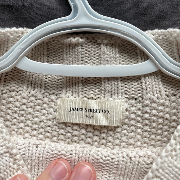 james street co Sweaters - James Street Co Fisherman Cotton Funnel Neck Knit